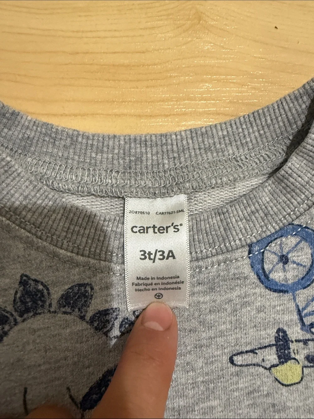 Carter’s Grey All Over Animal Pullover Crewneck Sweatshirt Size 3T